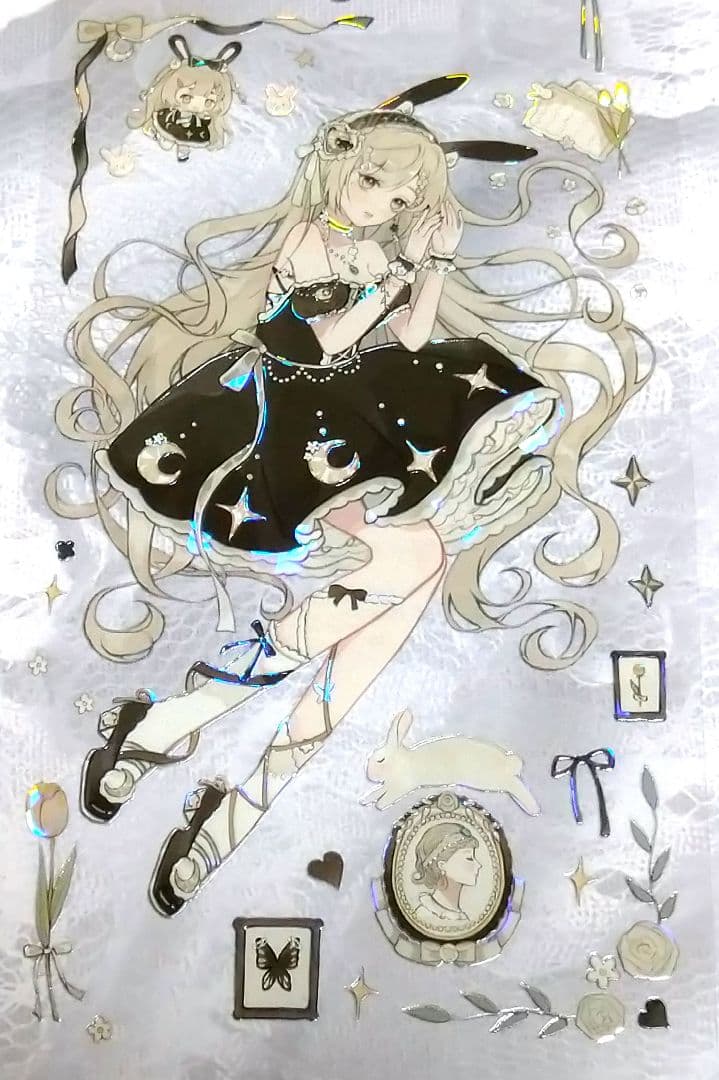 J670＃兔耳梦黛(贝壳光)一万小时＆一木一横切り売り海外人物マステ女の子