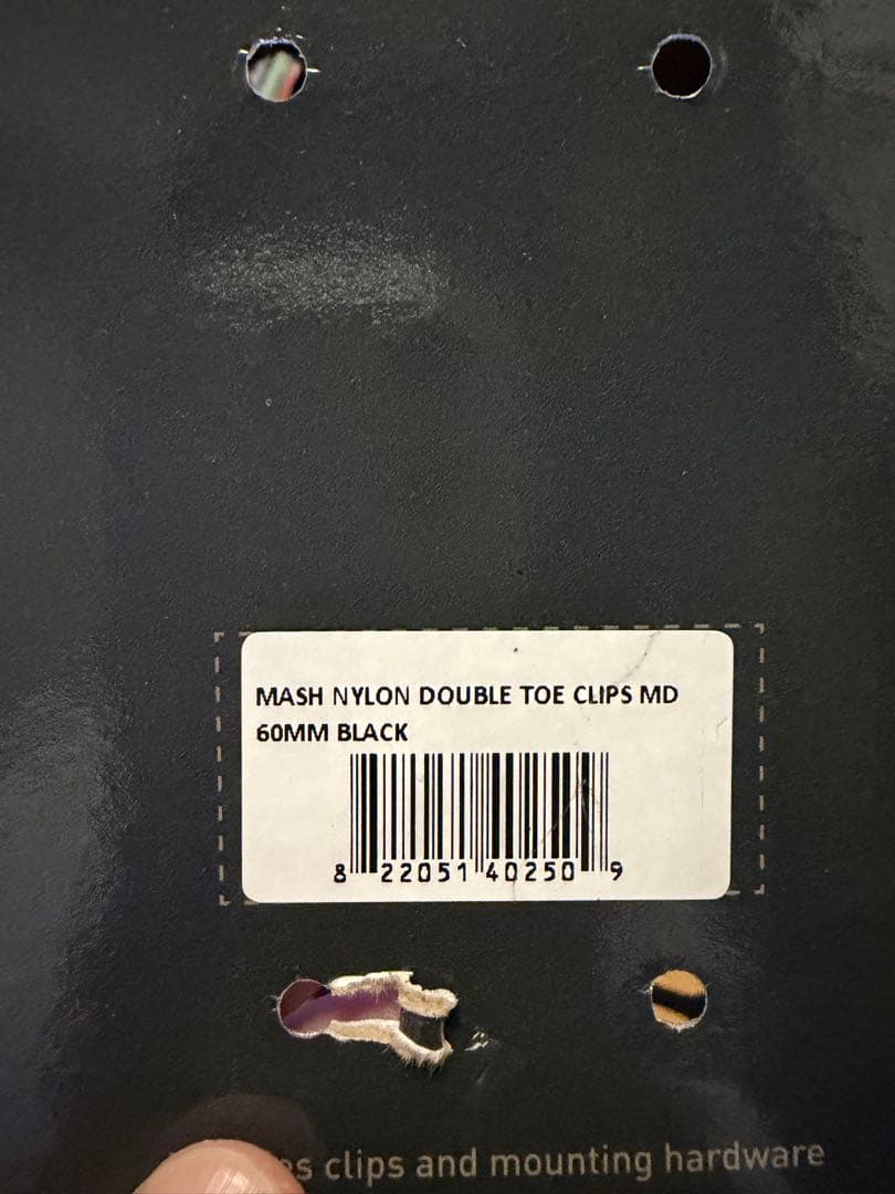MASH NYLON DOUBLE TOE CLIPS MD 60mm ブラック