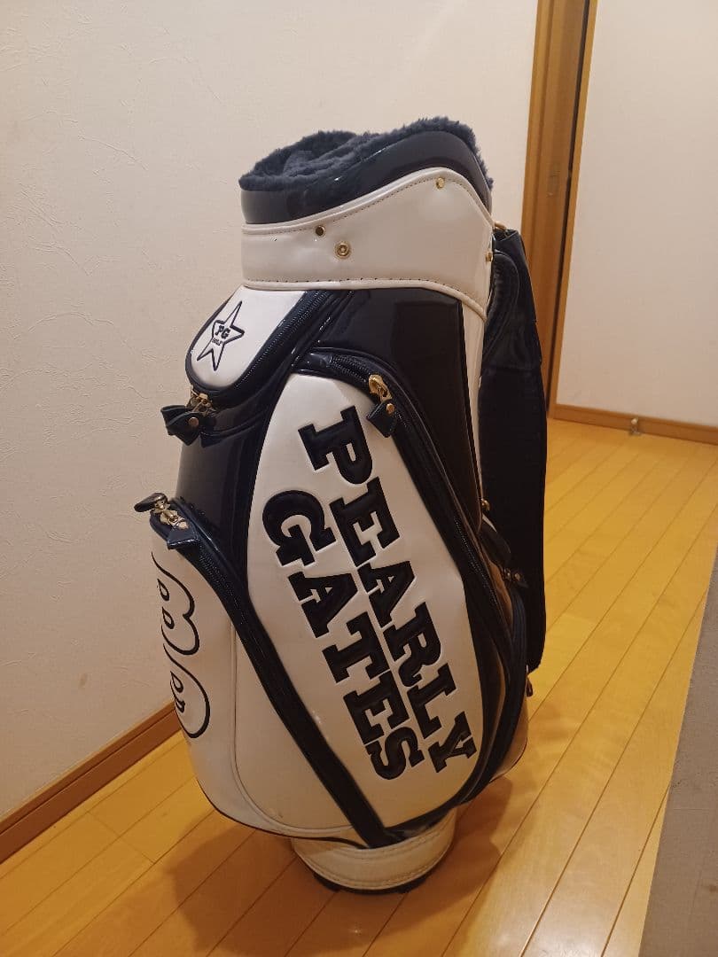 パーリーゲイツ キャディ バッグ スマイル89 ニコチャン エナメル ホワイト