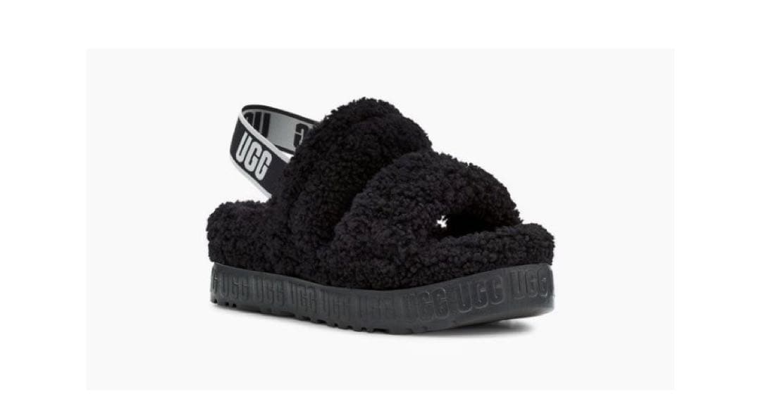 UGG ブラック OH FLUFFITA サンダル