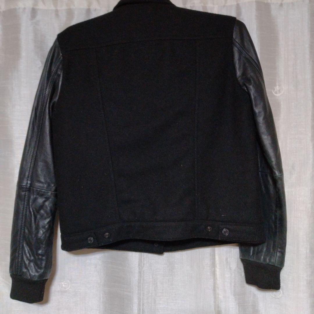 ウールレザーシングルライダースジャケット
