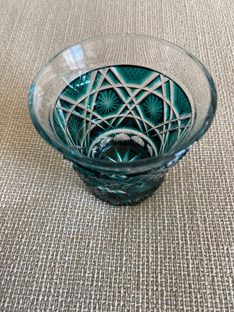 【hidema2jp】創作　島津薩摩切子　色被せガラス　 冷酒グラス