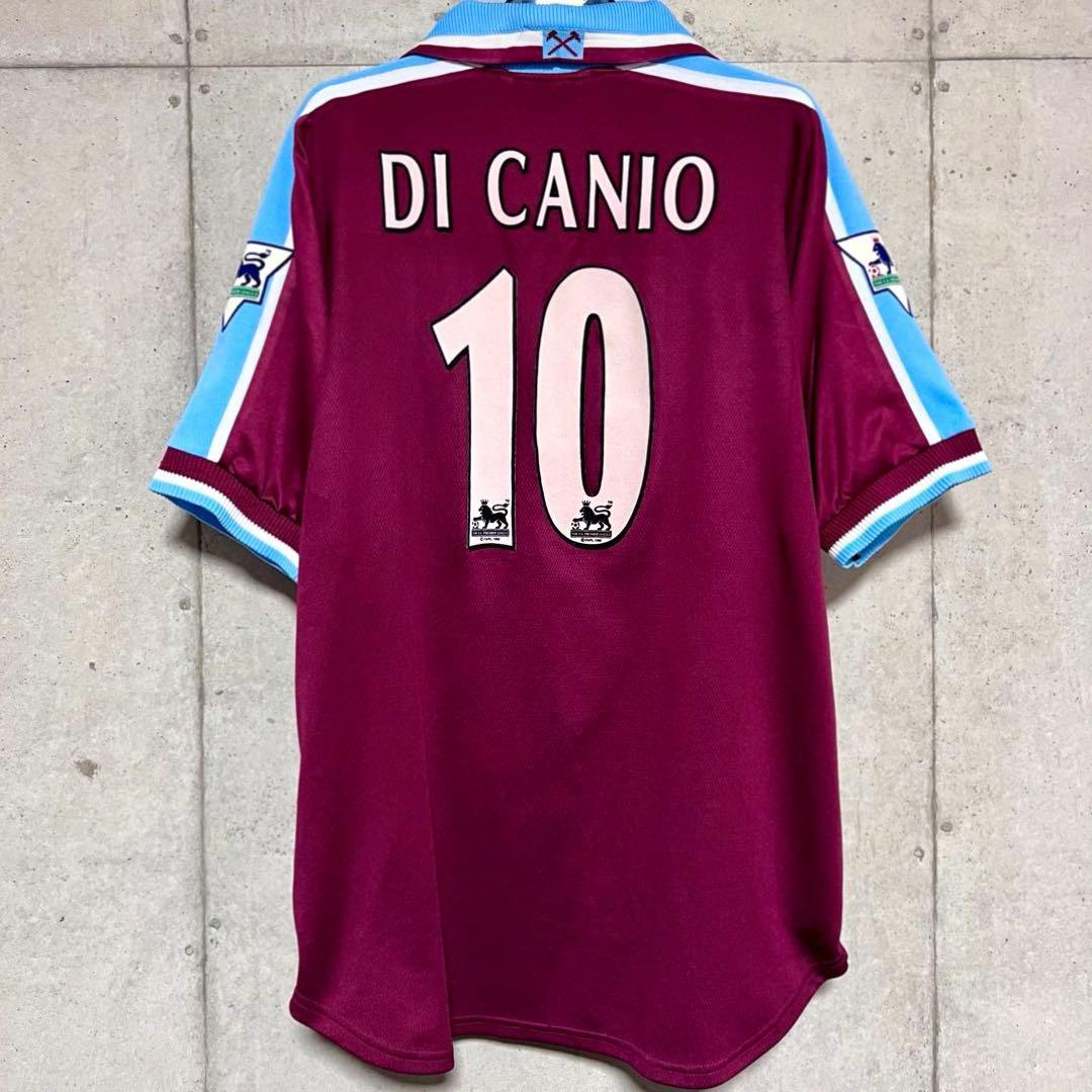 【当時物】99-01 ウェストハム ♯10 ディカーニオ【L-XL相当】ホーム