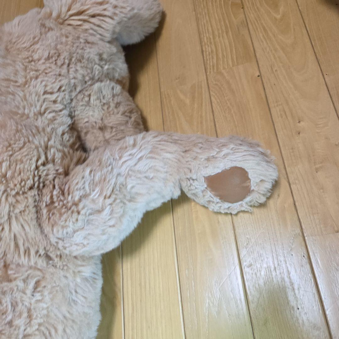大きめ ベージュ 犬のぬいぐるみ くたくた　レトリーバー系？