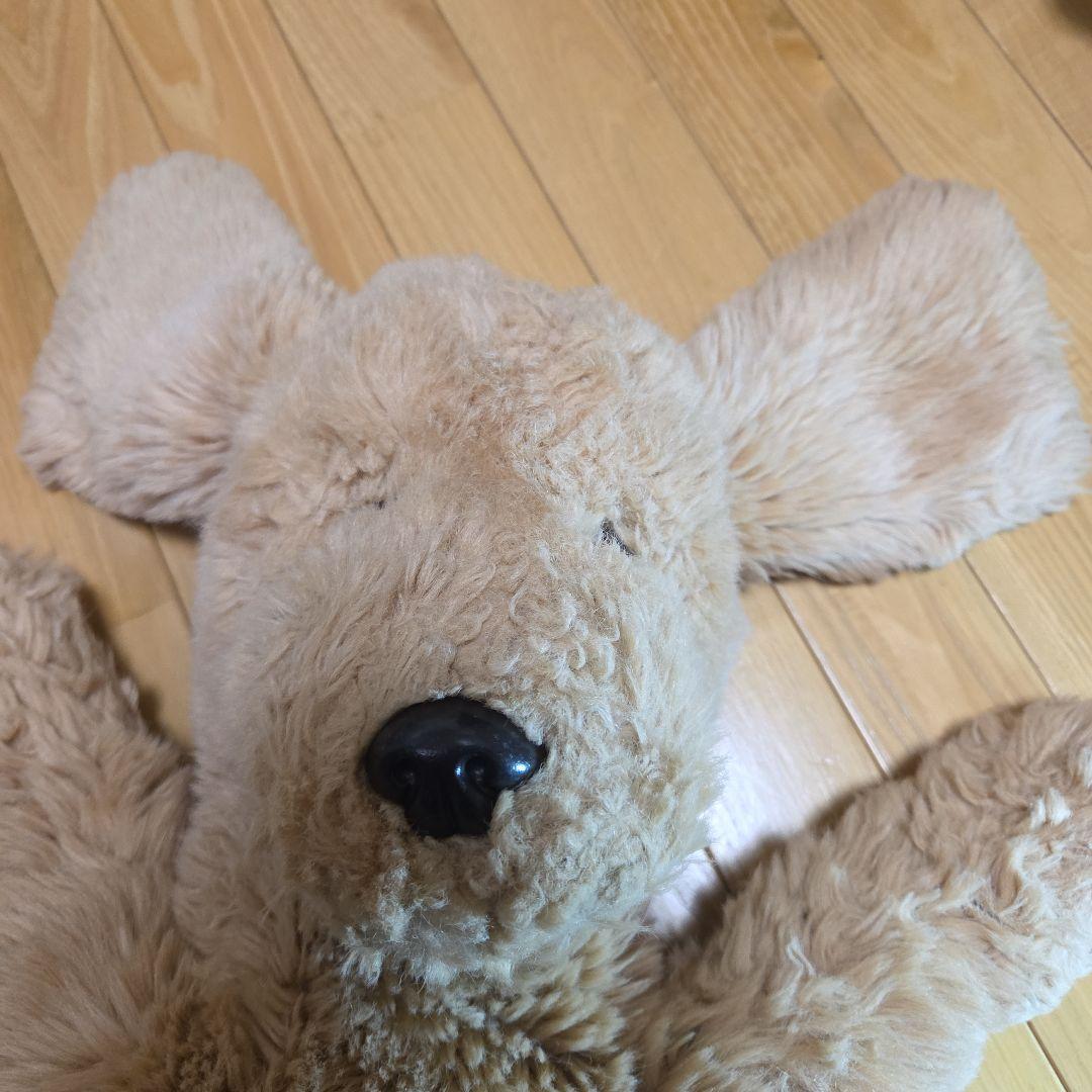 大きめ ベージュ 犬のぬいぐるみ くたくた　レトリーバー系？