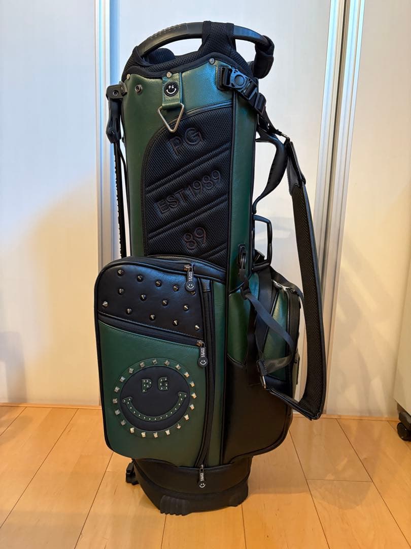 PEARLY GATES キャディバッグ グリーン/ブラック　男女兼用