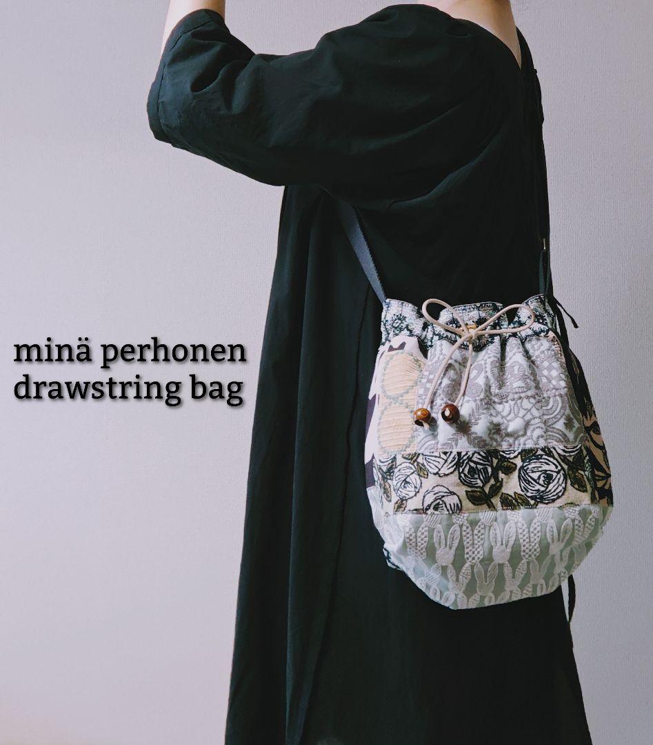 【再販ナシ】ミナペルホネン ドローストリングバッグ 巾着バッグ アネモネ