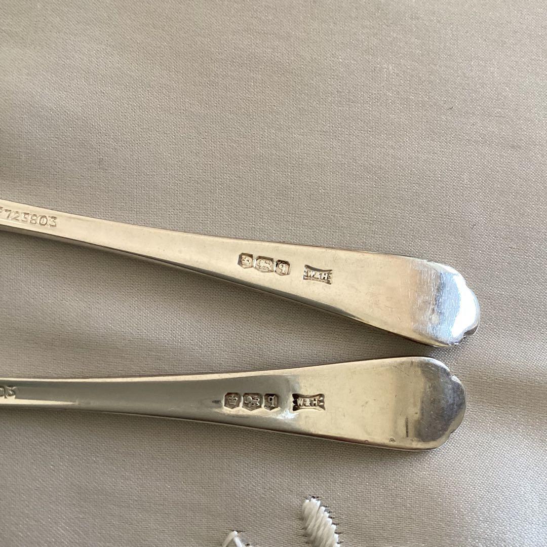 【ひろちゃん】英国　純銀　コーヒースプーン　　6本セット