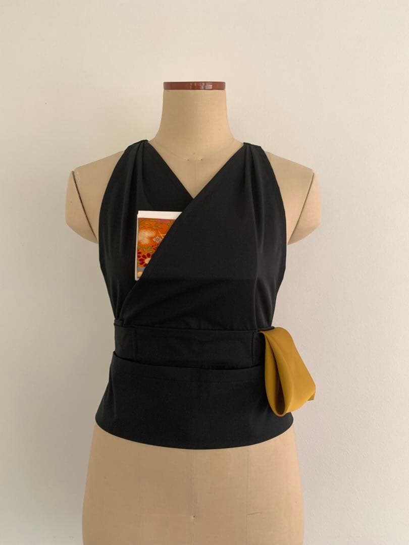 茶道稽古着　二部式　ツイル　Noir 黒