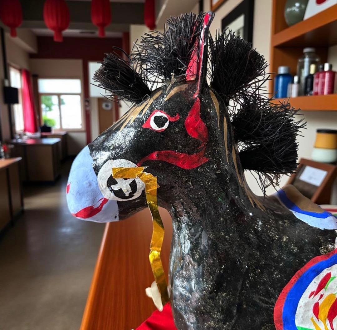 宮城県 郷土玩具 仙台張子 《黒馬》 本郷だるま屋 干支飾り 午年