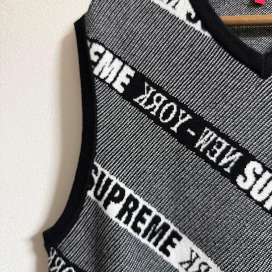 22SS Stripe Sweater Vest/ストライプニットベスト