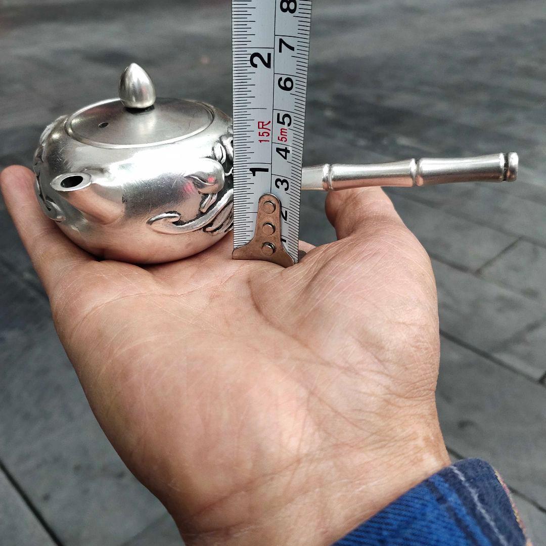 銅 細工 福寿側壺 酒壺 茶壺 家庭 茶道 工芸 置物