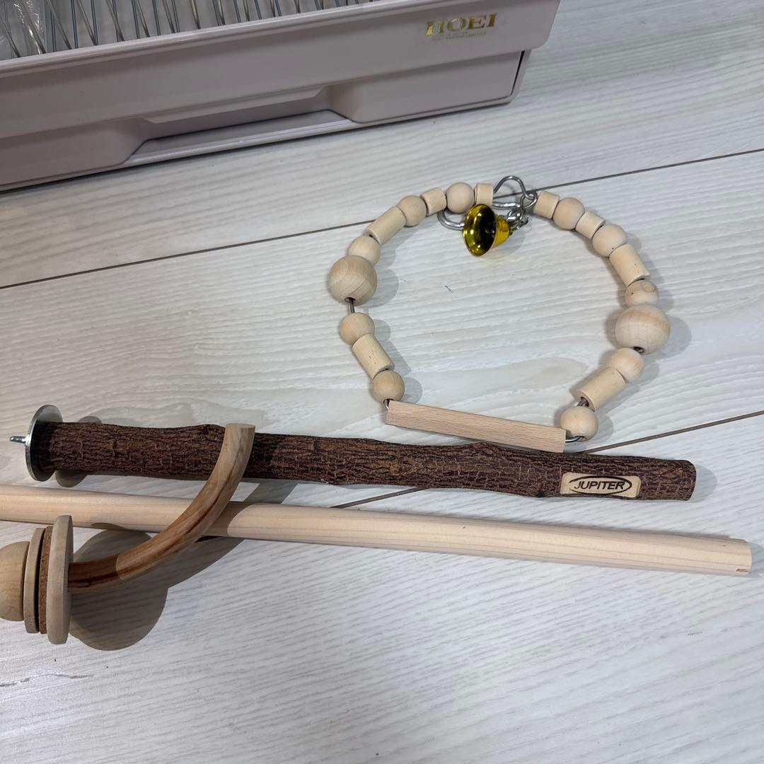 HOEI 鳥かご 35手のり ケージ(くすみピンク) ミニマルキャリーS