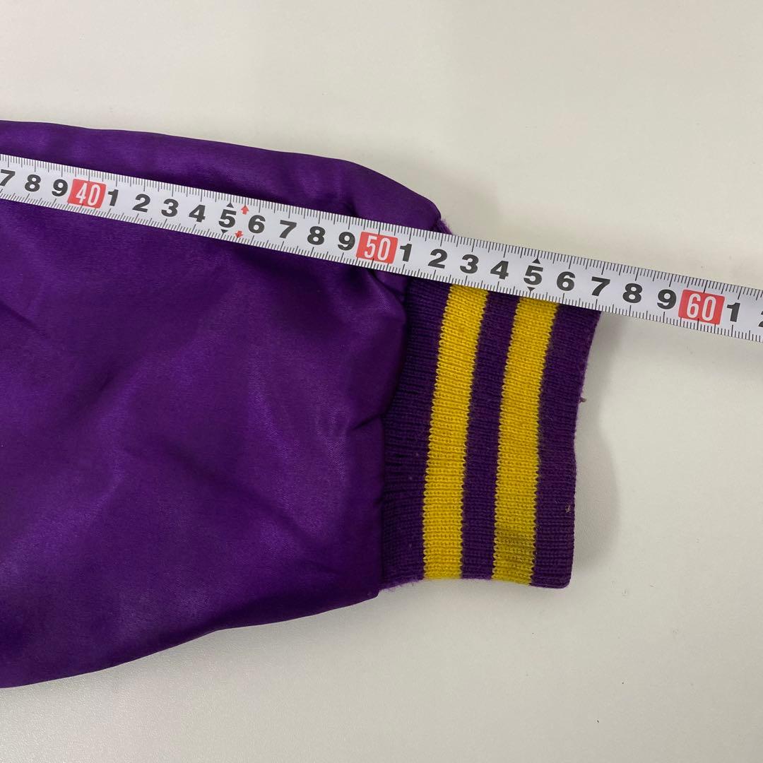 NBA LAKERS レイカーズ バーシティジャケット スタジャン パープル L