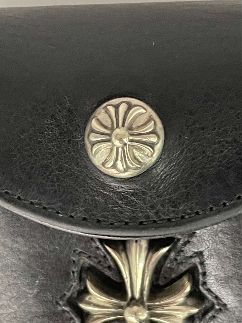 CHROME HEARTS シガーケース 正規品 CHクロス革【メンテ済】