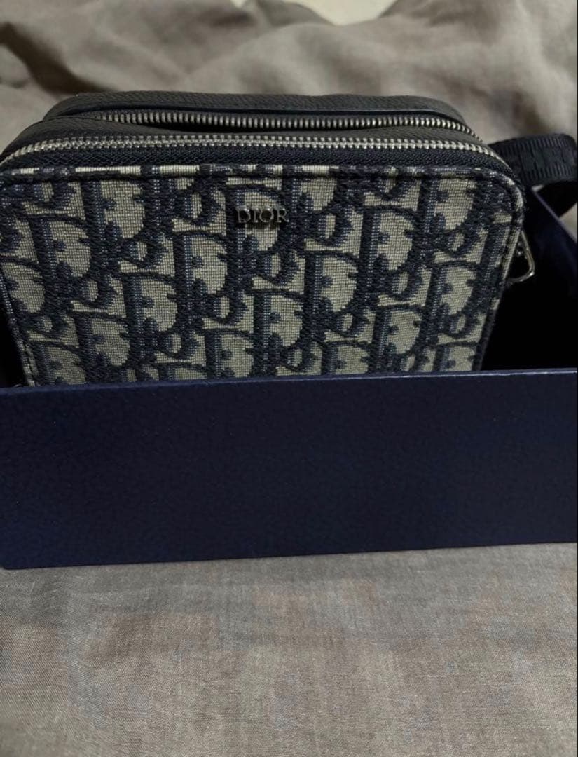 Dior ショルダーバッグ ネイビー/ベージュ