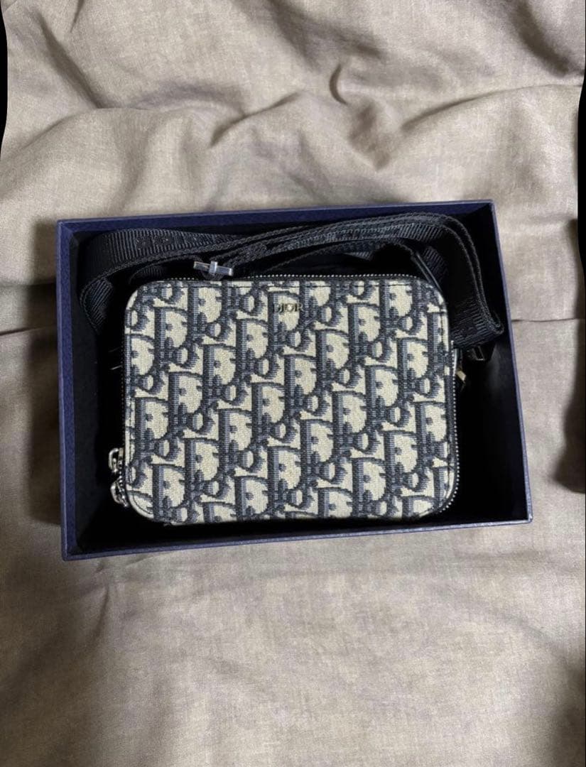 Dior ショルダーバッグ ネイビー/ベージュ