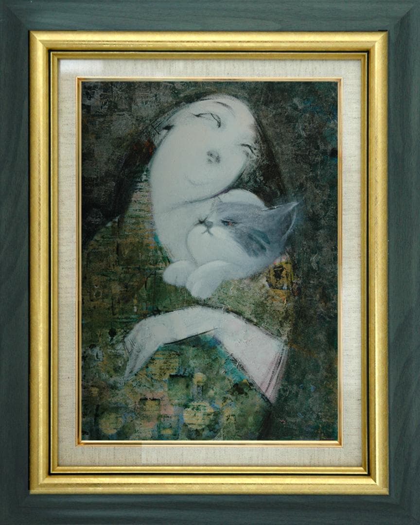 油絵 菅家令子 絵 絵画 インテリア F4-030719 祈り 母子像