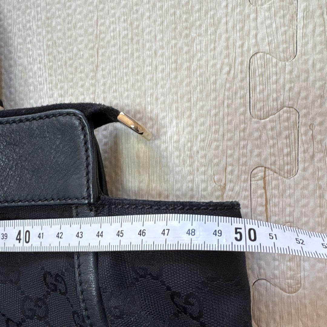 GUCCI グッチ　レザー×キャンバス地　ゴールド金具