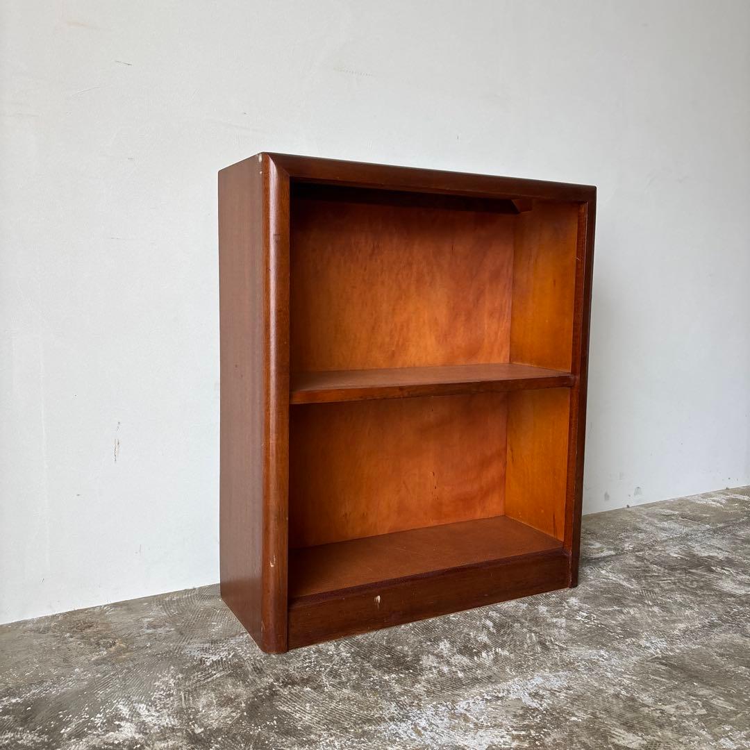 古い本棚　木箱　2段　古道具　アンティーク　収納棚　仕切り棚