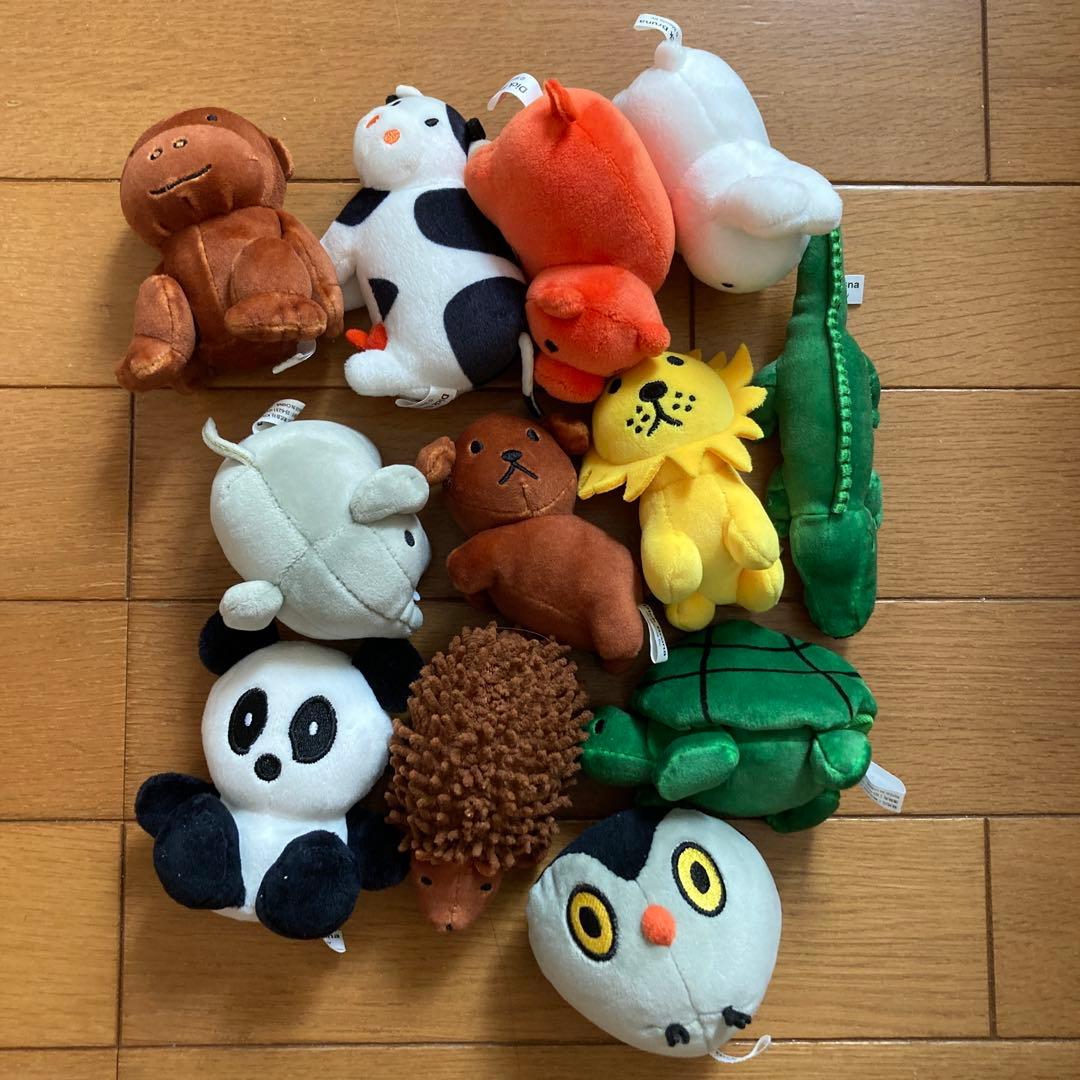 ブルーナ アニマルズ サル ブタ ぬいぐるみ 12点セット