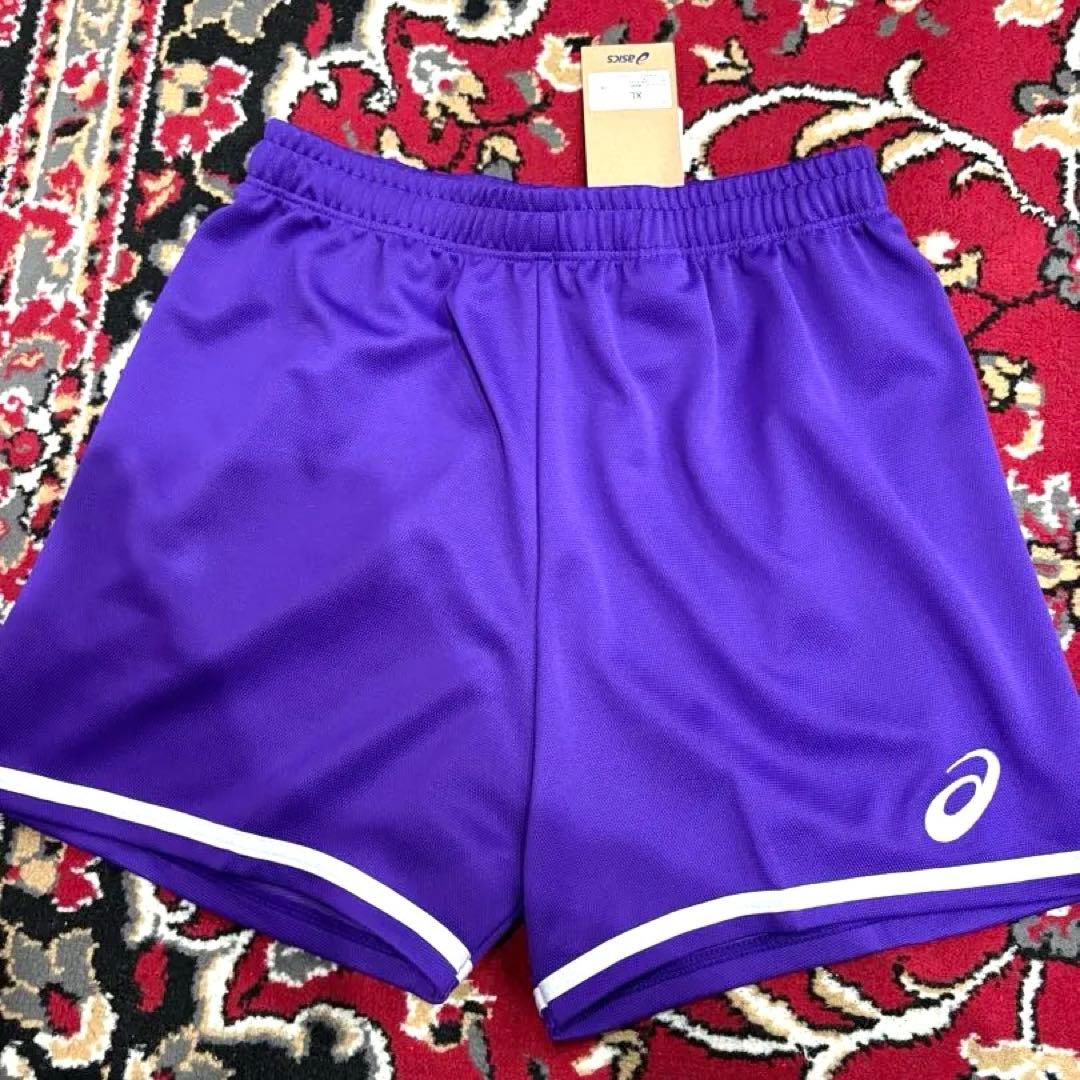 ⭐︎人気パープル　ASICS　アシックス　バレーボール　ゲームパンツ　パンツ