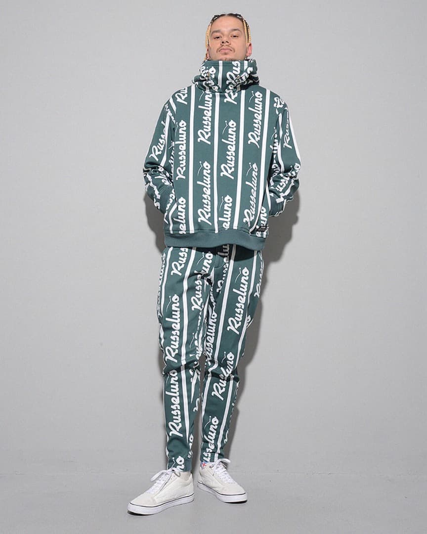 【size5】秋冬 定価35200円 ラッセルノ ボンディング ジョガーパンツ緑