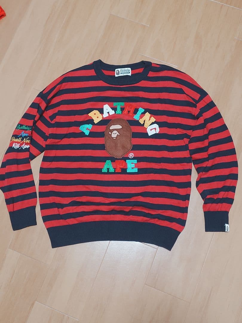 A BATHING APE ボーダー ニット