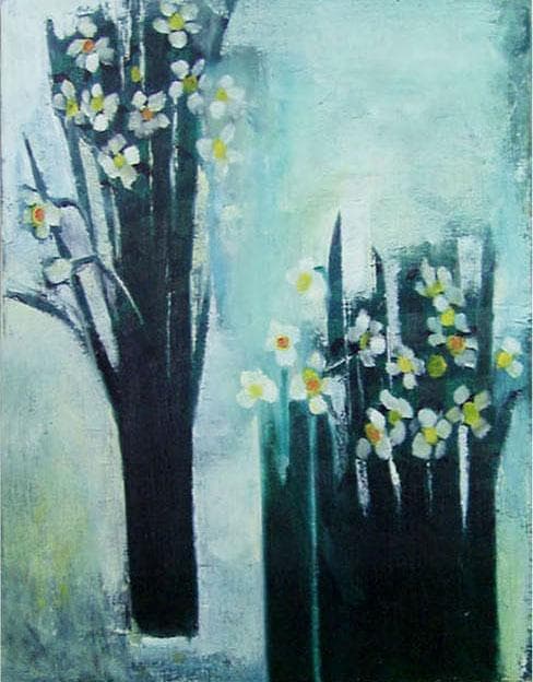 油絵 菅家令子 絵 絵画 インテリア　F6-182023　花