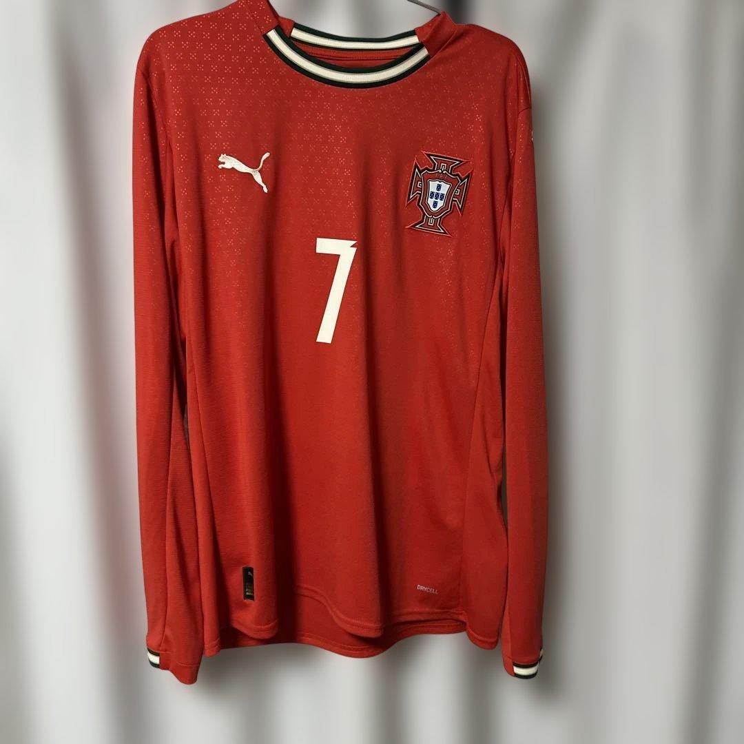 ポルトガル代表2025ホーム長袖レプリカユニフォーム 7番ロナウドCR7