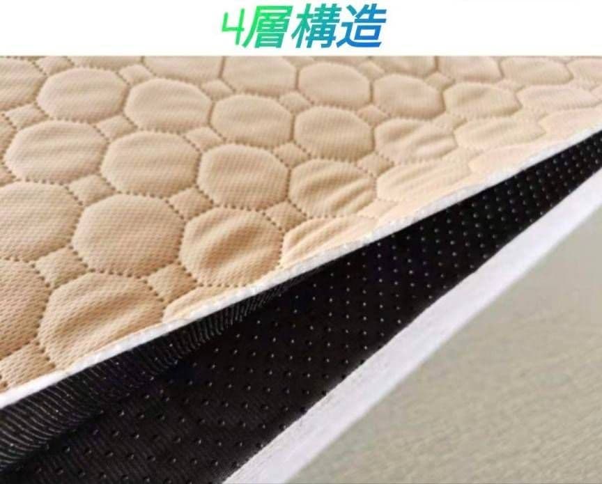 Ｌ ベージュ シート トイレ　洗える　ペット　犬　猫　吸水　マット　2枚