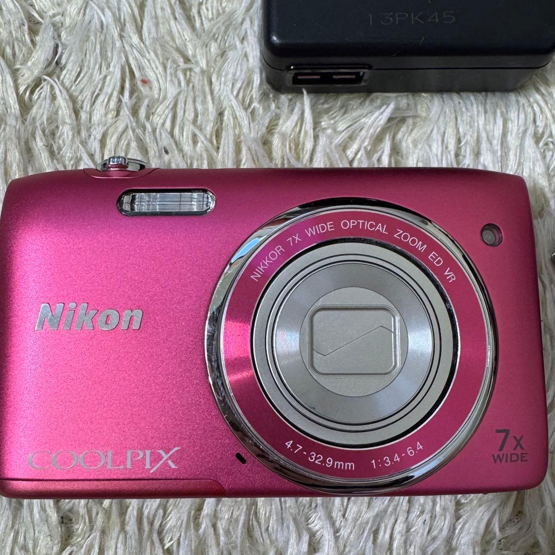 実写美【動作確認済】Nikon COOLPIX S3500 ピンク