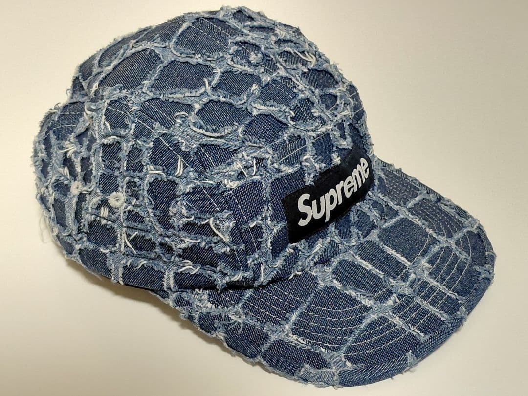 極美品　Supreme　Croc　Denim　Camp　Cap　\"Indigo\"