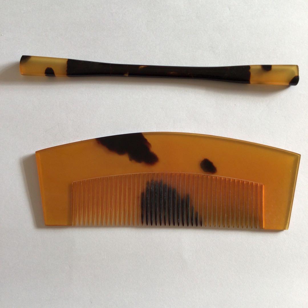 【オーダーメイド】本鼈甲　散斑(バラフ)  櫛と笄　日本髪　洋髪　高級　希少