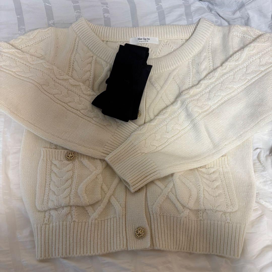 herlipto Ribbon Cardigan リボンカーディガン