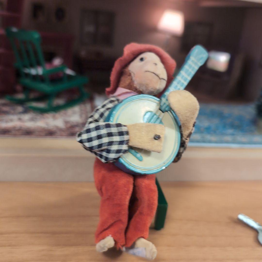 ゼンマイ仕掛け　お猿さん2体