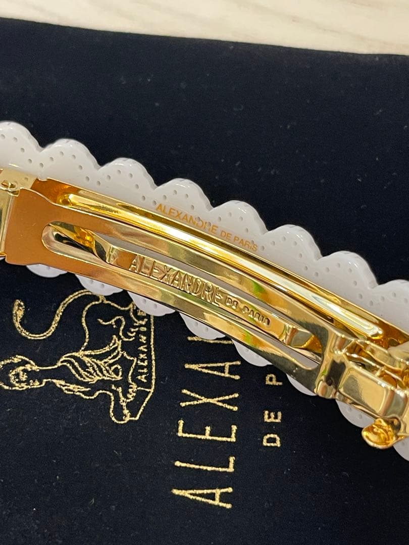 ALEXANDRE DE PARIS パールデザイン バレッタ (8 cm)