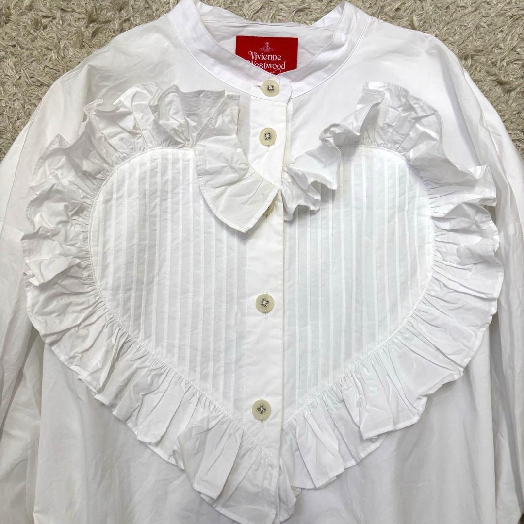 希少　ヴィヴィアンウエストウッド ラブフリル シャツ ワンピース ピンタック