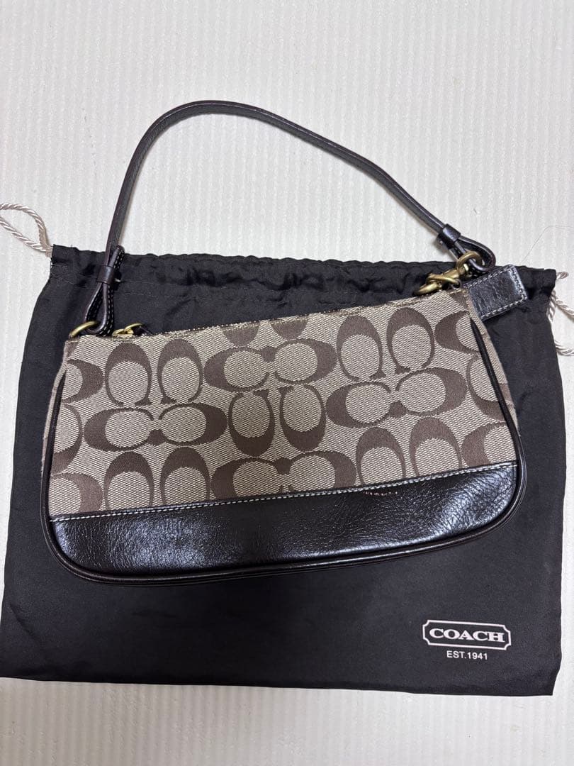 COACH ブラウン系 ハンドバッグ 保存袋付き