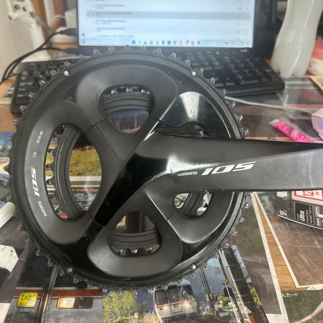 Shimano 105 クランクセット 50/34ブラック　11s