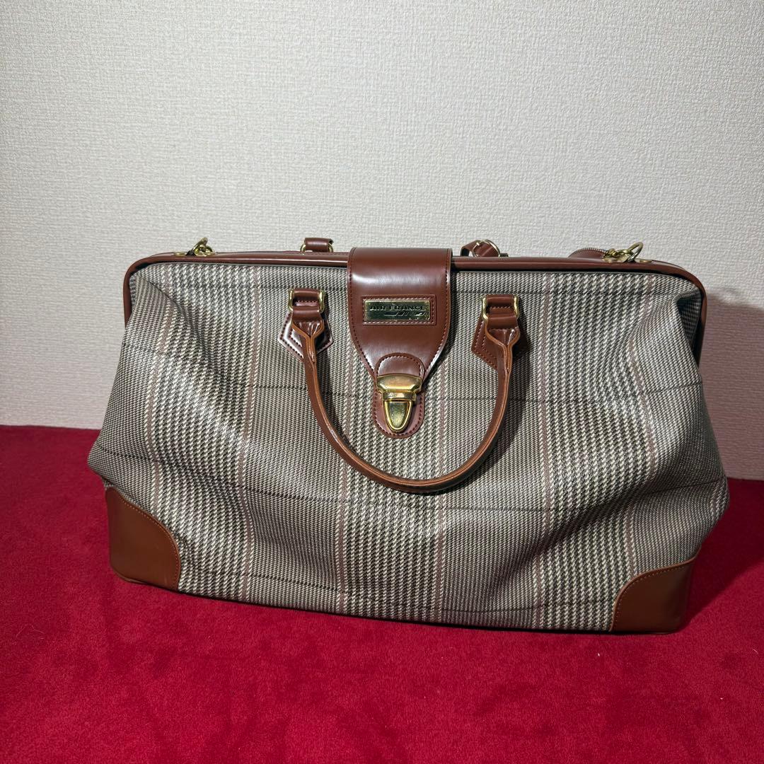 AIR FRANCE ボストンバッグ チェック柄 ヴィンテージ レア 希少