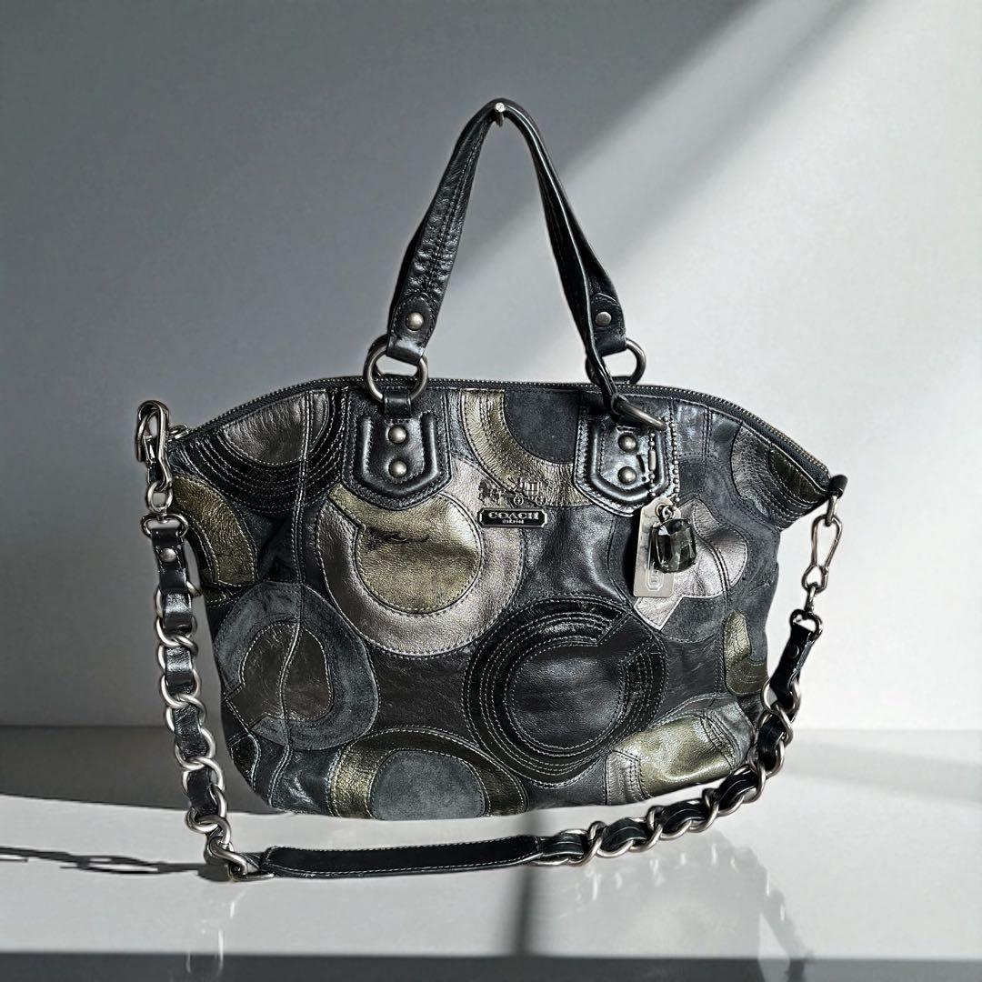 COACH コーチ 0969A4 2WAYスエードレザーバッグ C柄