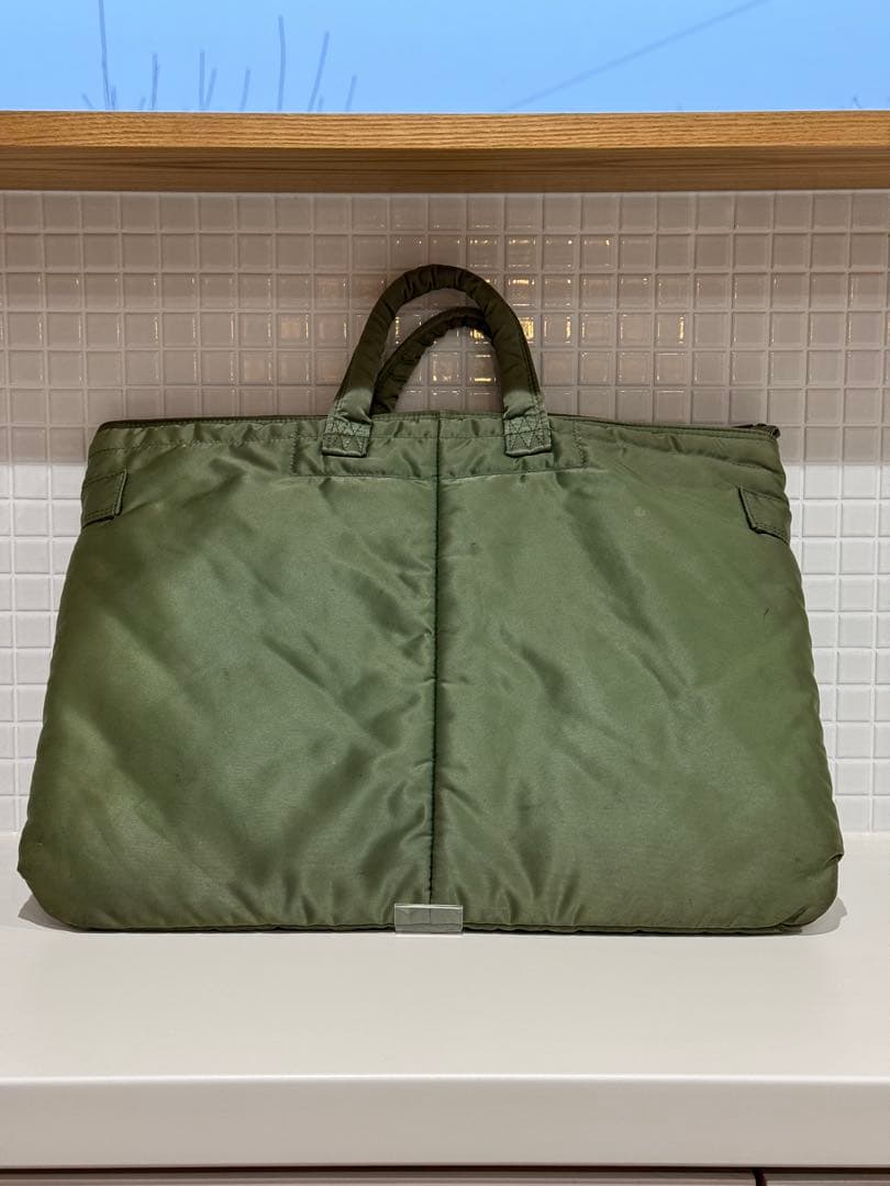 【希少】PORTER ポーター タンカー ブリーフケース セージグリーン バッグ