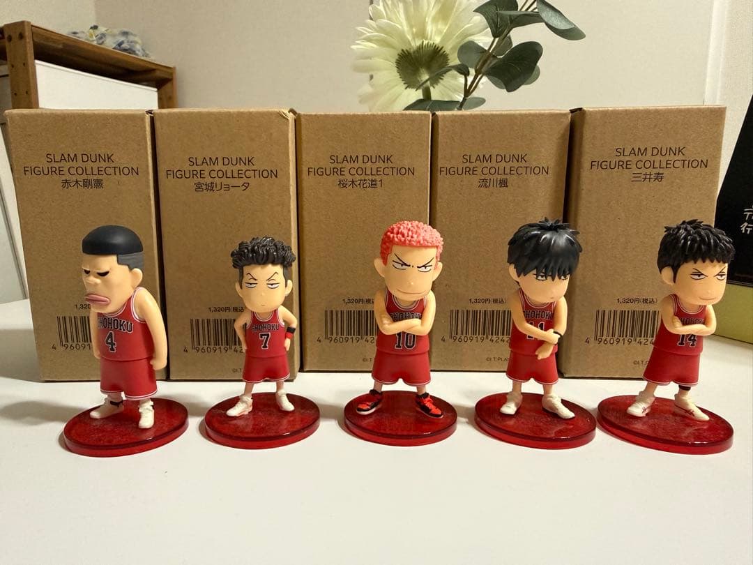 SLAM DUNK フィギュア 5体セット + カップ 新装版全巻セット