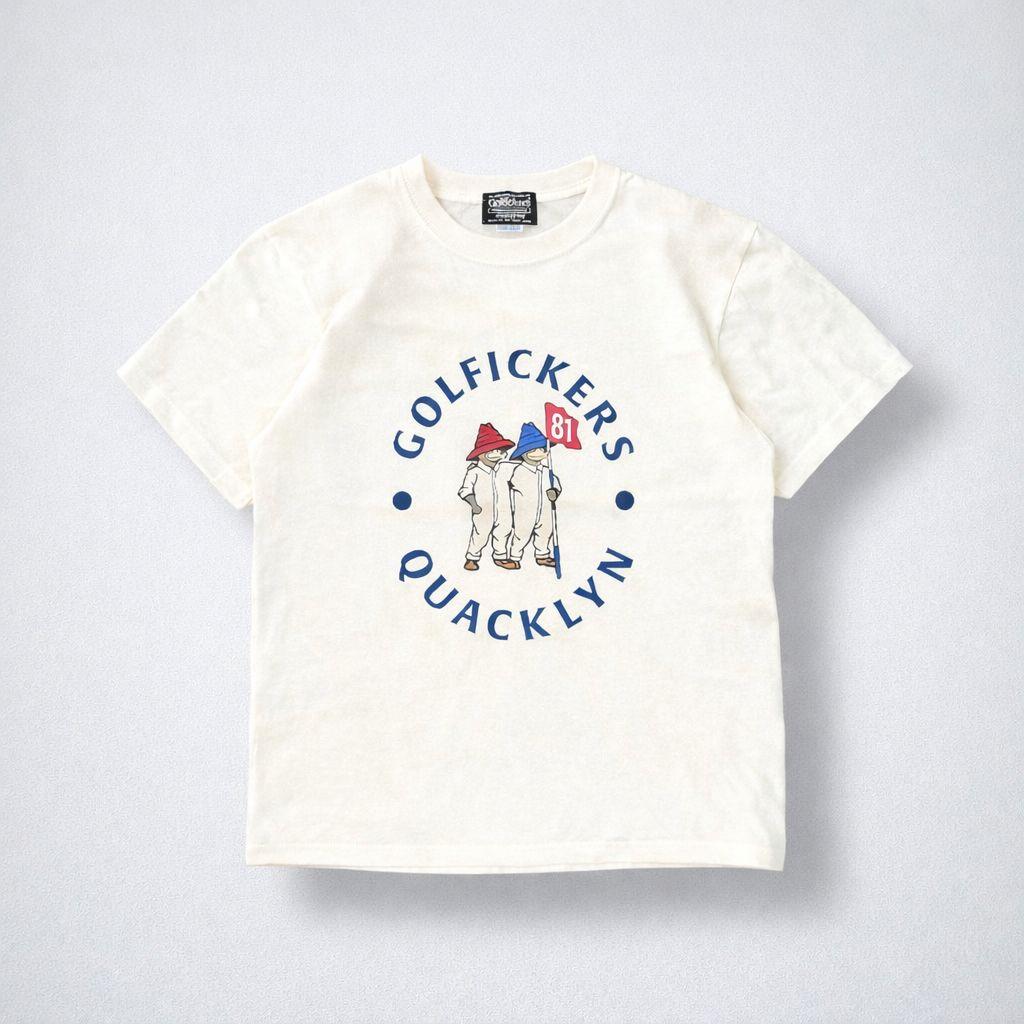 Golfickers ゴルフウェア メンズL 白 半袖Tシャツ アヒル