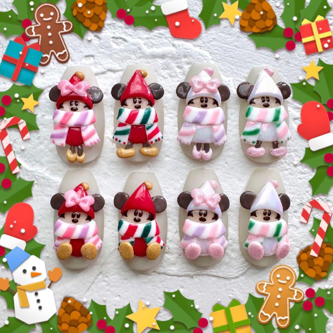 リルリンリン 3dパーツ ネイル クリスマス ディズニー