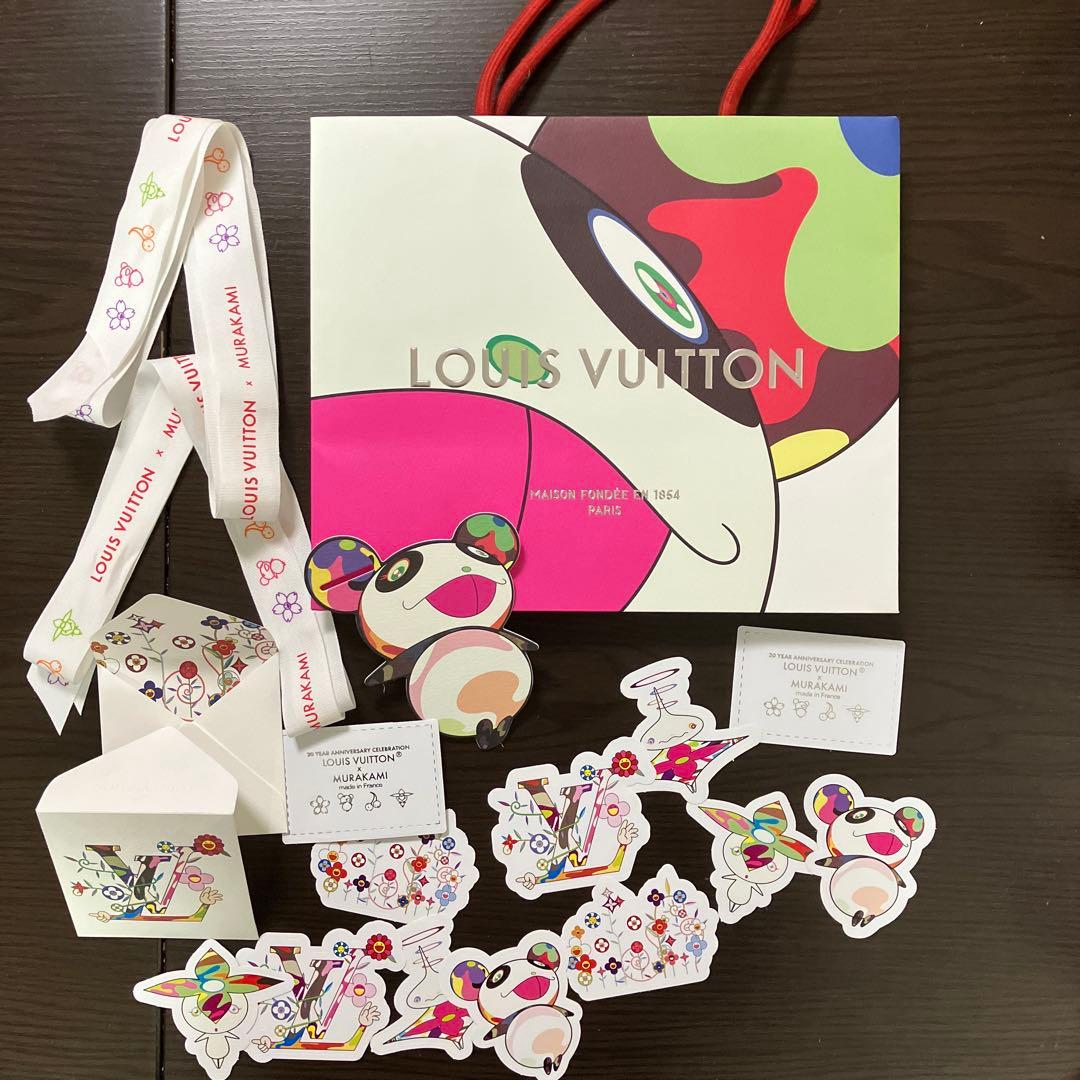 LOUIS VUITTON ルイヴィトン村上隆ステッカー2個セット紙袋ショッパー