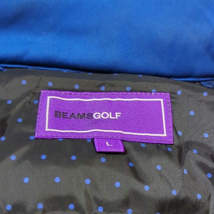 BEAMS GOLF パッカブルドット ダウンブルゾン　L