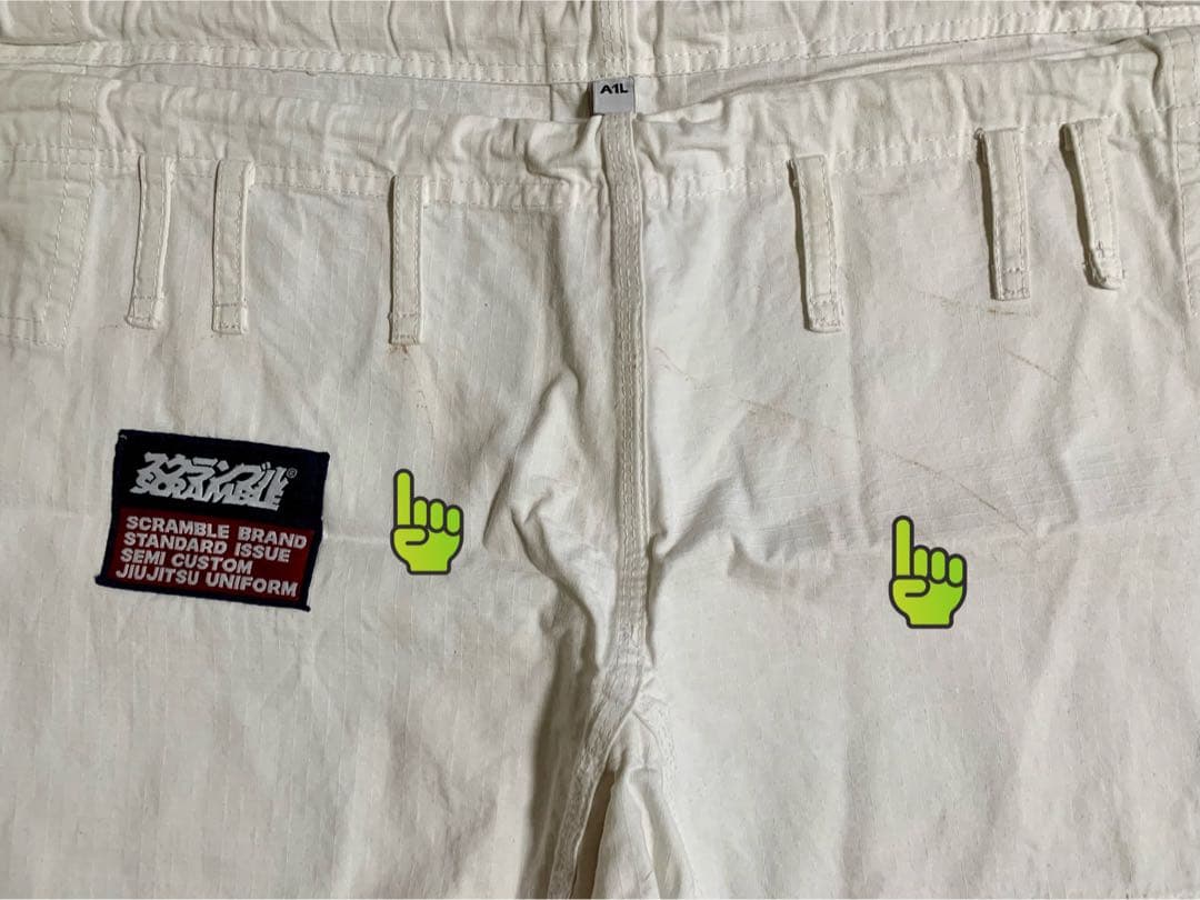 SCRAMBLE STANDARD ISSUE ブラジリアン柔術着　A1L 白