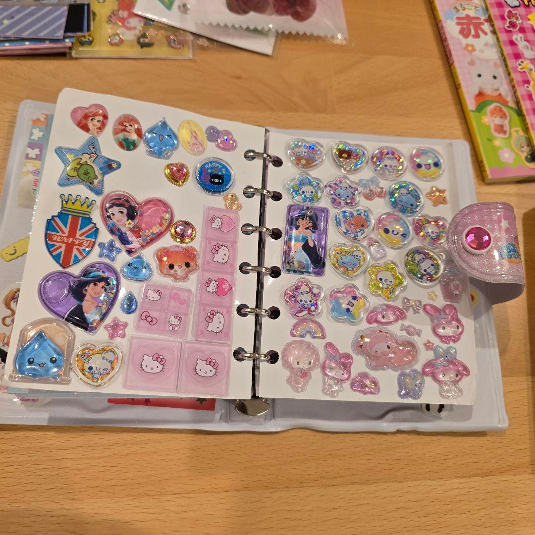 シール帳完成品、使いかけシール詰め合わせセット